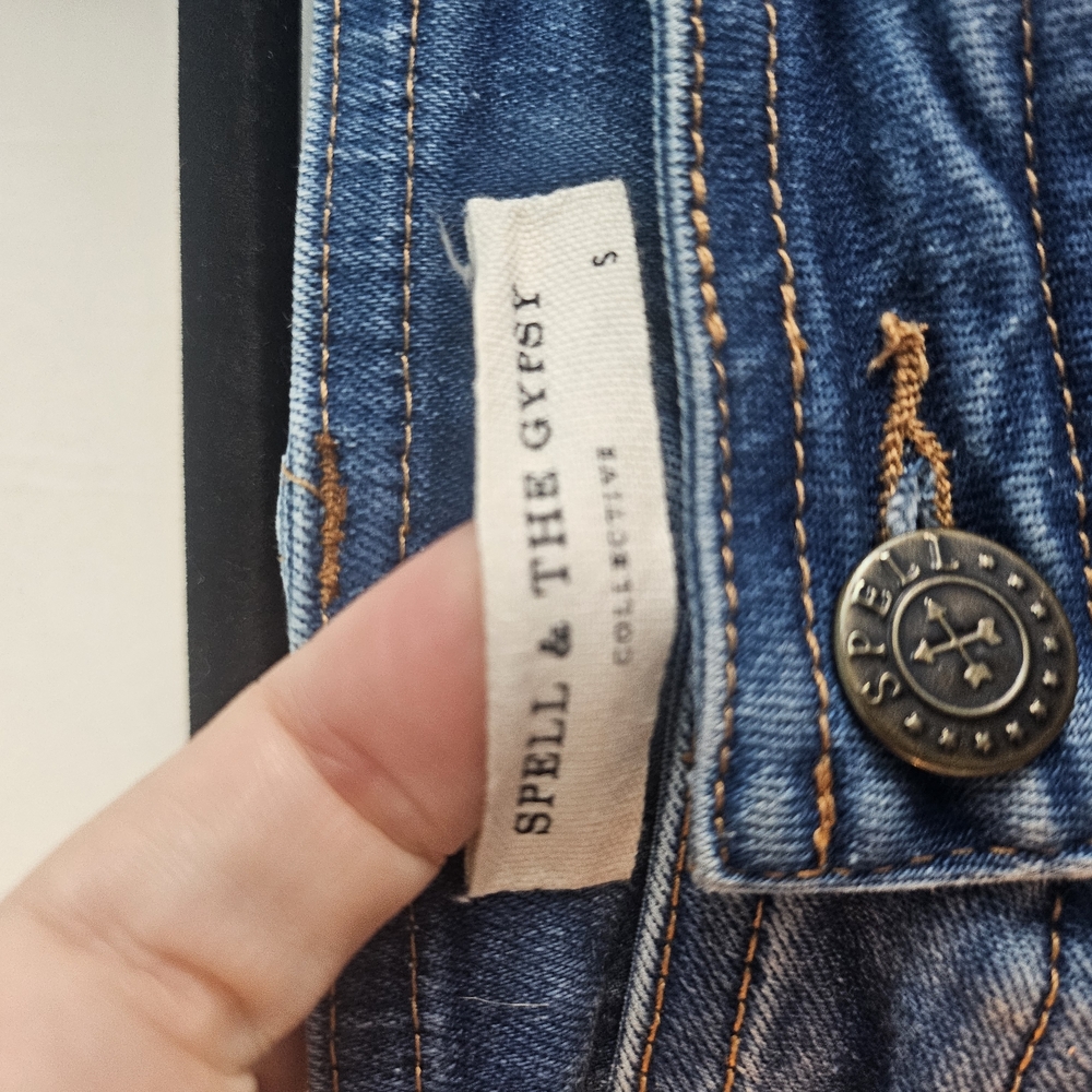 Spell Denim Maxi Skirt with Contrast Stitching - Picture 4 of 4